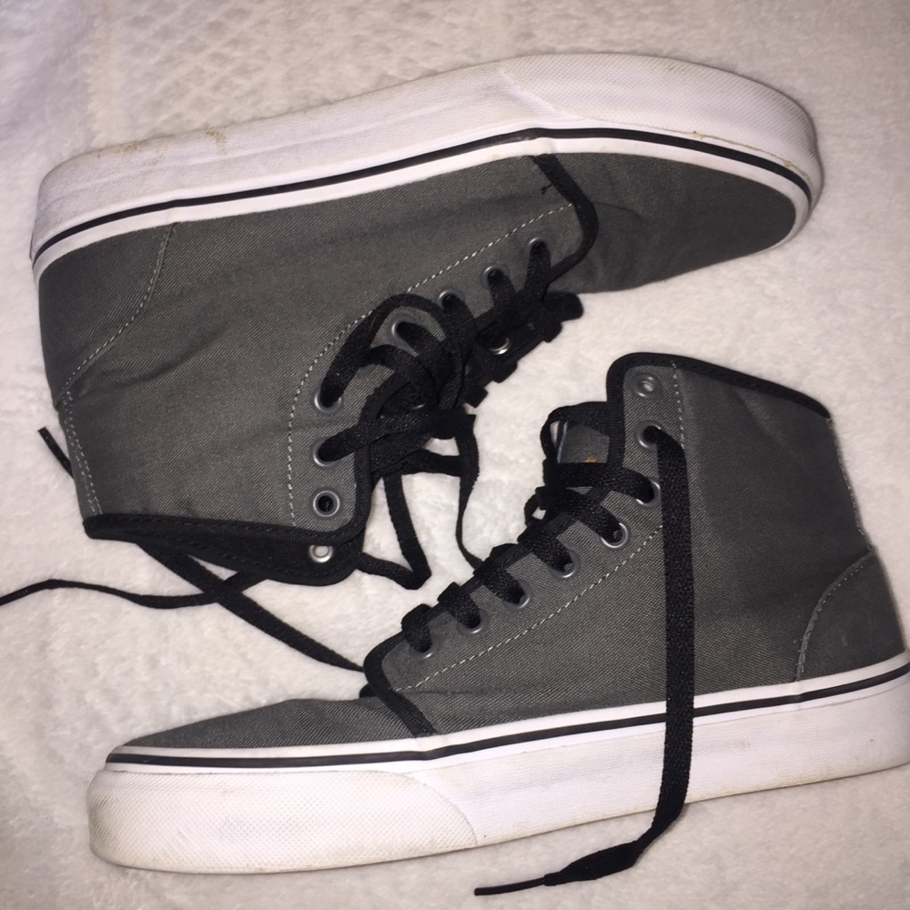 Grey high top vans